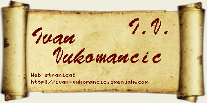 Ivan Vukomančić vizit kartica